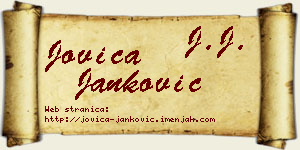 Jovica Janković vizit kartica